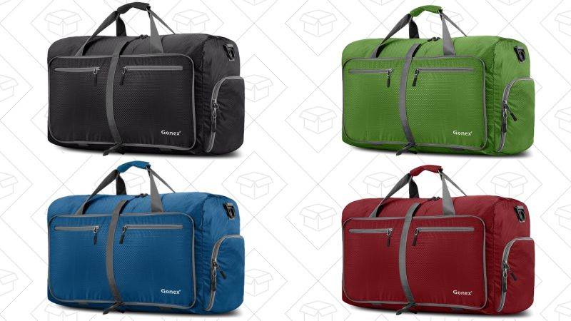 Gonex 60L Duffle Bag, $16 with code 35LS5MNXGonex 80L Duffle Bag, $17 with code V4N5FQMTGonex 100L Duffle Bag, $22 with code V6OL7OBG